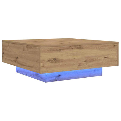 Tavolino da salotto Rovere artigianale 80 x 80 x 31 cm