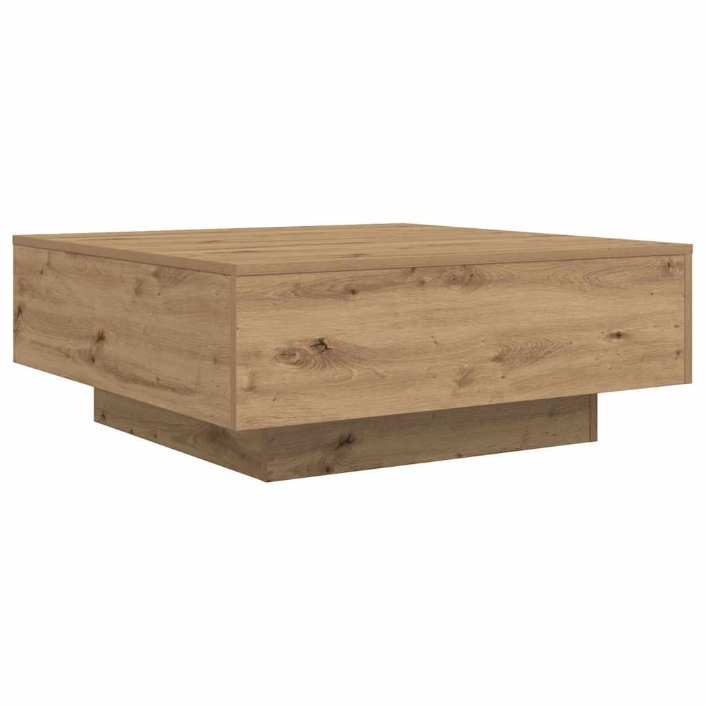 Tavolino da salotto Rovere artigianale 80 x 80 x 31 cm