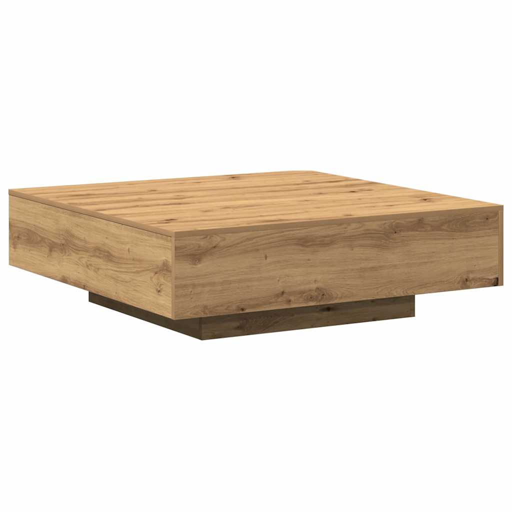 Tavolino da salotto Rovere artigianale 100 x 100 x 31 cm
