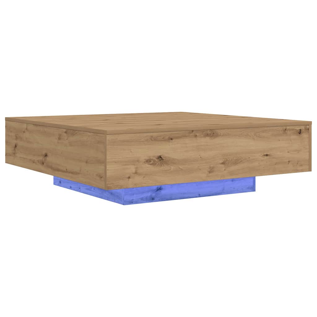 Tavolino da salotto Rovere artigianale 100 x 100 x 31 cm