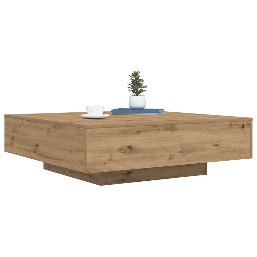 Tavolino da salotto Rovere artigianale 100 x 100 x 31 cm