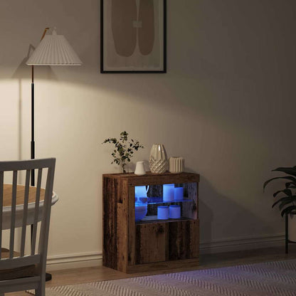 Madia LED Marrone 60,5 x 37 x 67 cm Legno multistrato