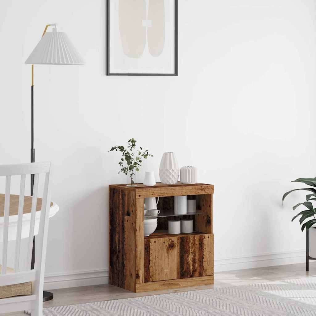 Madia LED Marrone 60,5 x 37 x 67 cm Legno multistrato
