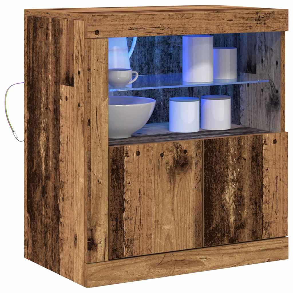 Madia LED Marrone 60,5 x 37 x 67 cm Legno multistrato