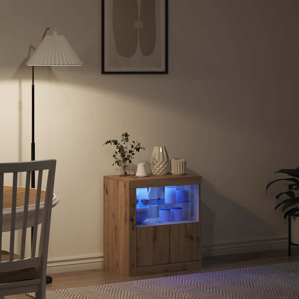 Madia LED Marrone 60,5 x 37 x 67 cm Legno multistrato