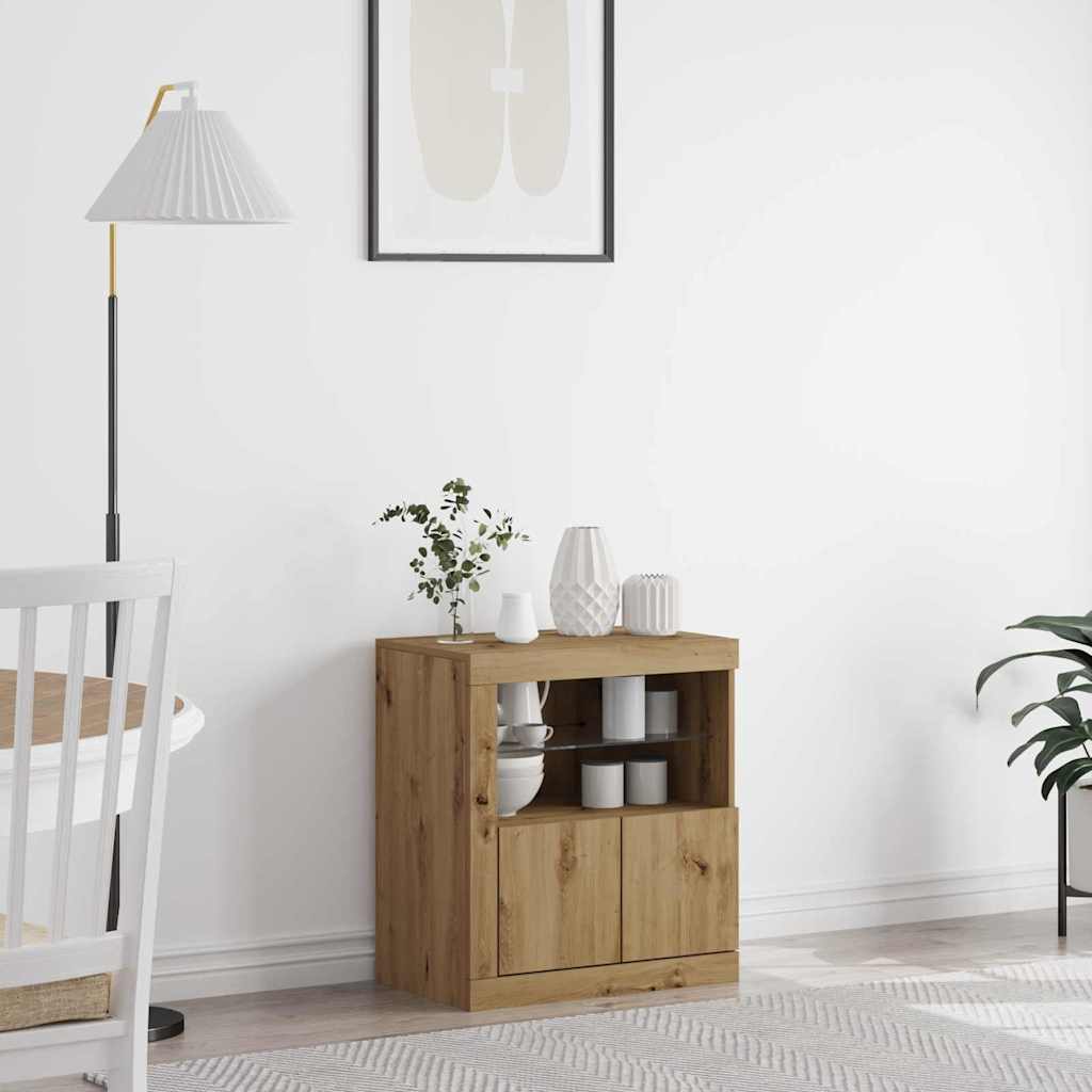 Madia LED Marrone 60,5 x 37 x 67 cm Legno multistrato