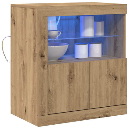 Madia LED Marrone 60,5 x 37 x 67 cm Legno multistrato