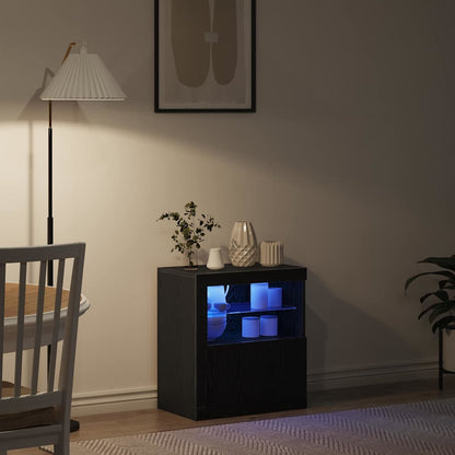 Madia LED Nero 60,5 x 37 x 67 cm Legno multistrato