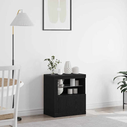 Madia LED Nero 60,5 x 37 x 67 cm Legno multistrato