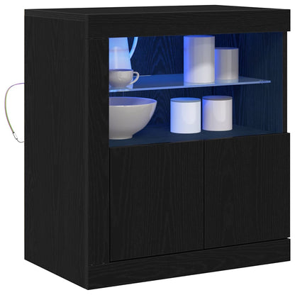 Madia LED Nero 60,5 x 37 x 67 cm Legno multistrato
