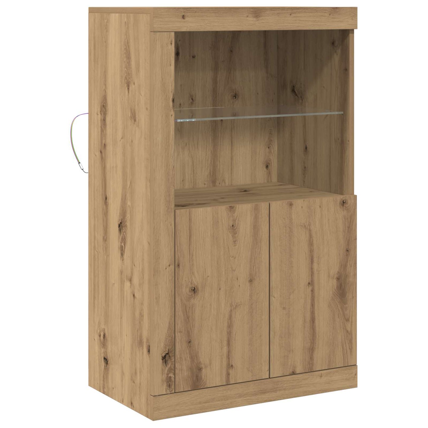 Madia LED Rovere artigianale 60,5 x 37 x 100 cm