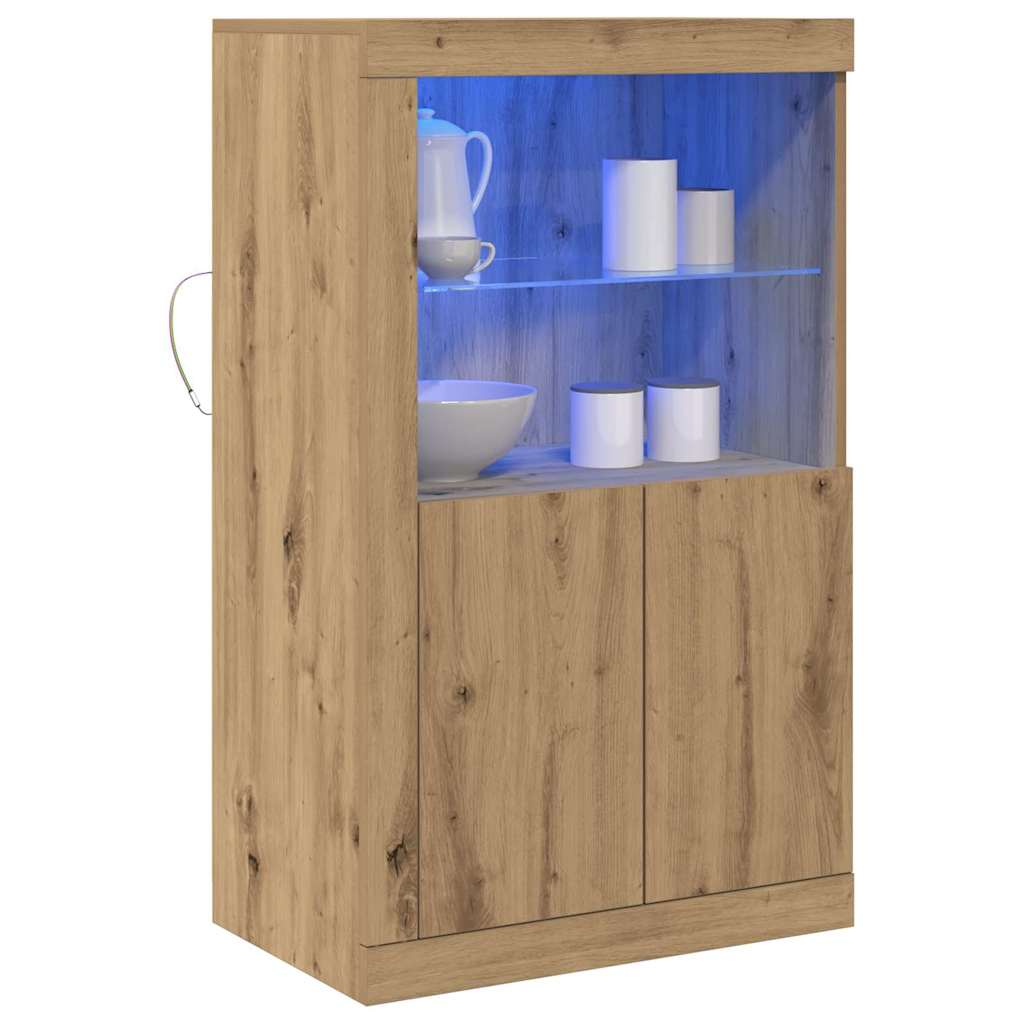 Madia LED Rovere artigianale 60,5 x 37 x 100 cm