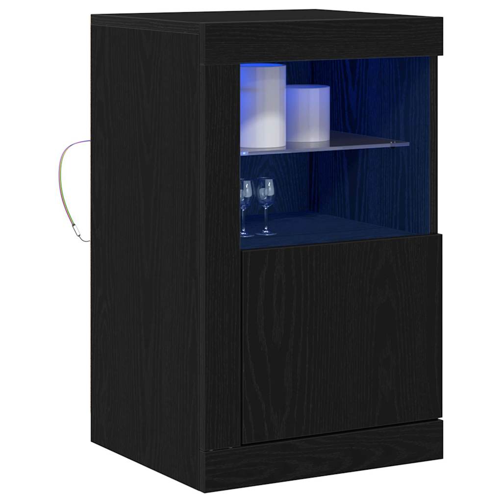 Madia LED Rovere Nero 41 x 37 x 67 cm Legno multistrato