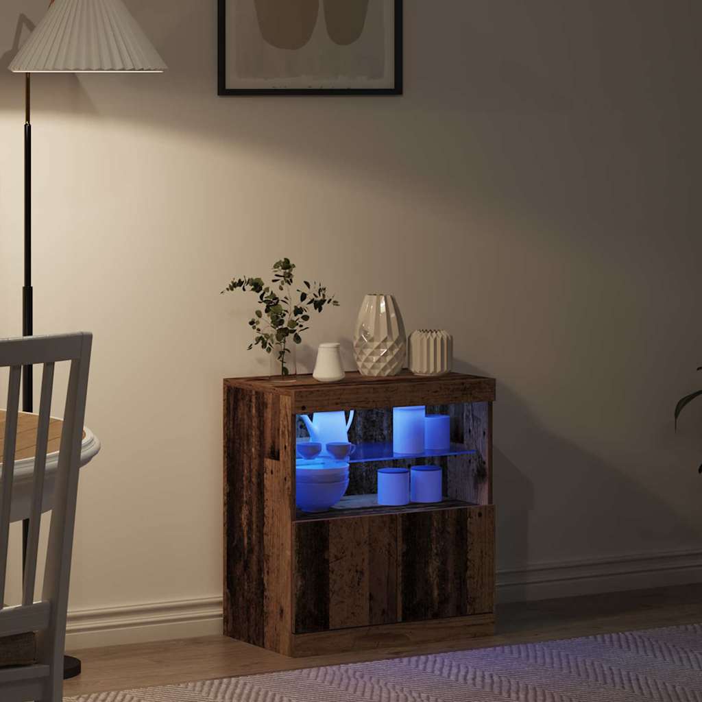 Madia LED Marrone 60,5 x 37 x 67 cm Legno multistrato