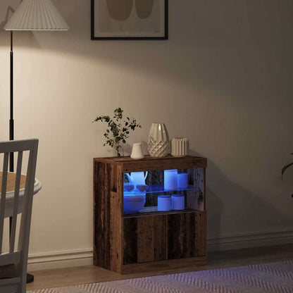 Madia LED Marrone 60,5 x 37 x 67 cm Legno multistrato