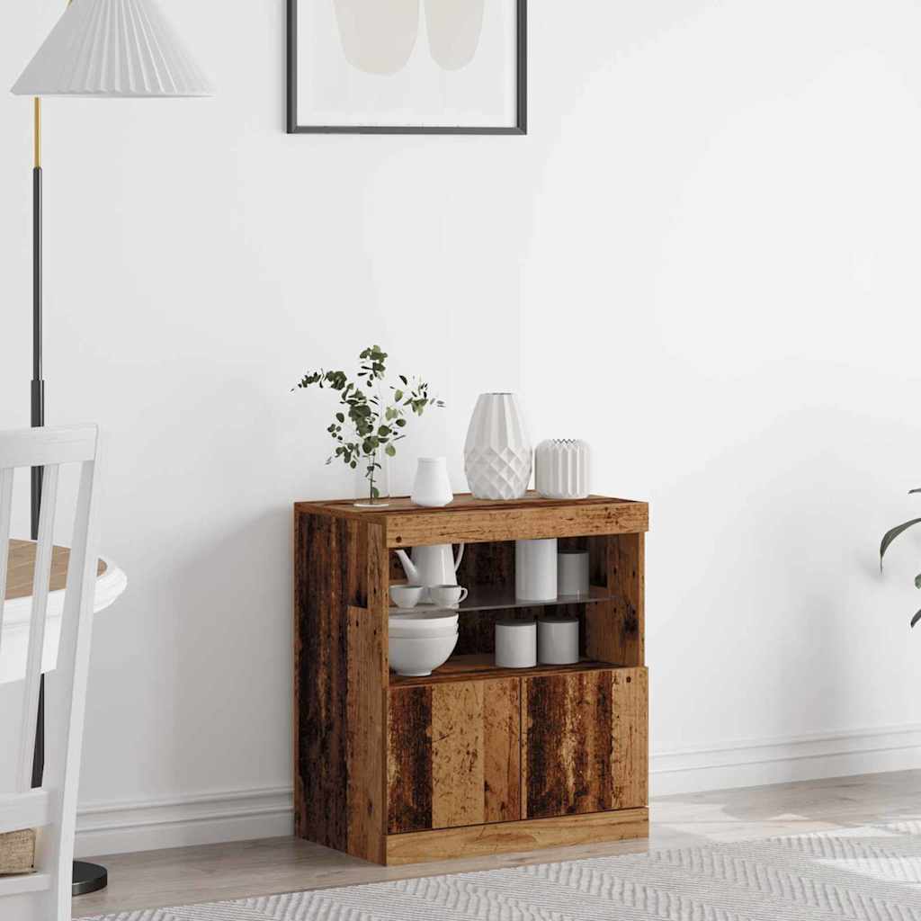 Madia LED Marrone 60,5 x 37 x 67 cm Legno multistrato