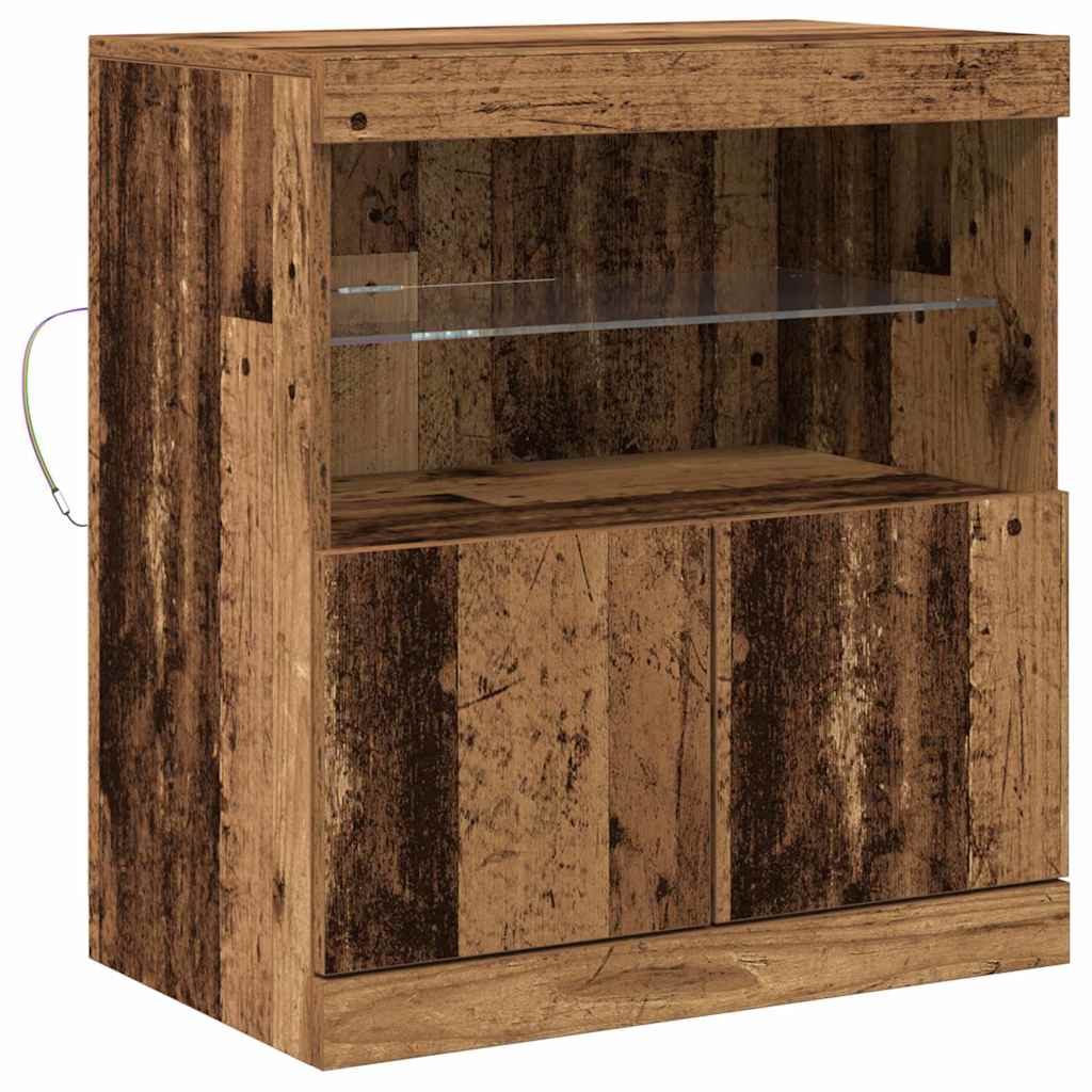 Madia LED Marrone 60,5 x 37 x 67 cm Legno multistrato