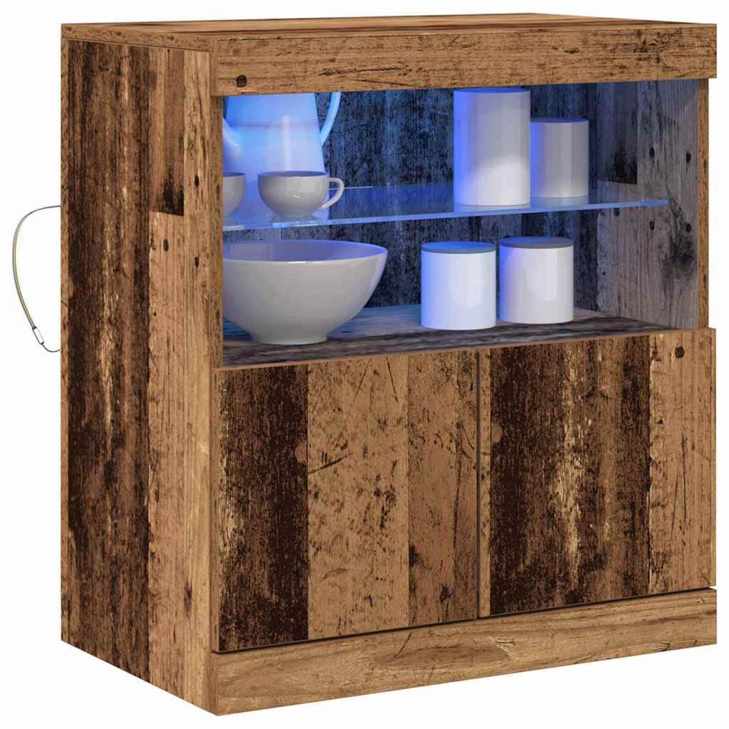 Madia LED Marrone 60,5 x 37 x 67 cm Legno multistrato