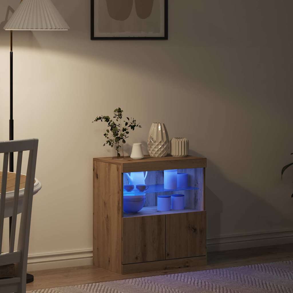 Madia LED Marrone 60,5 x 37 x 67 cm Legno multistrato