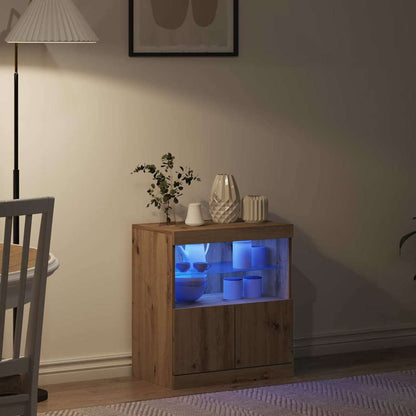 Madia LED Marrone 60,5 x 37 x 67 cm Legno multistrato