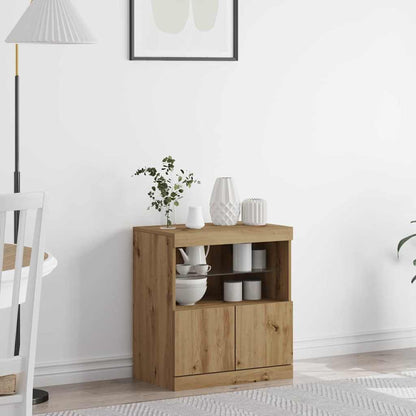 Madia LED Marrone 60,5 x 37 x 67 cm Legno multistrato
