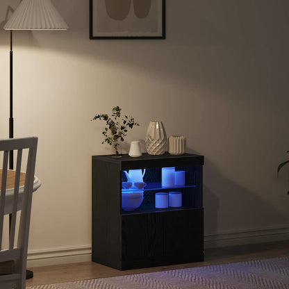 Madia LED Nero 60,5 x 37 x 67 cm Legno multistrato