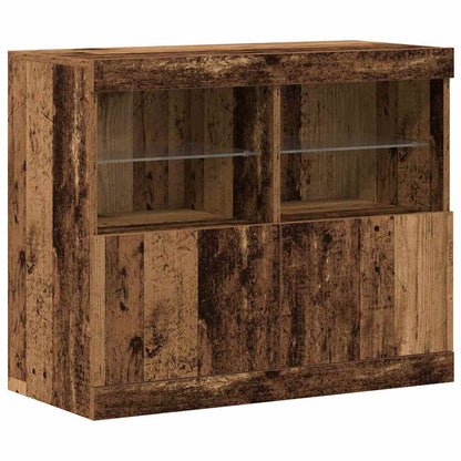 Madia LED Marrone 81 x 37 x 66,5 cm Legno multistrato