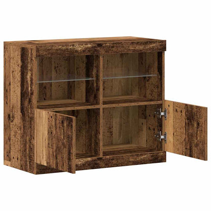 Madia LED Marrone 81 x 37 x 66,5 cm Legno multistrato