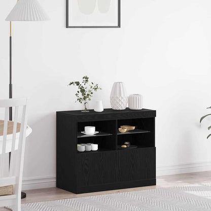 Madia LED Nero 81 x 37 x 66,5 cm Legno multistrato