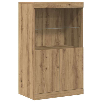 Madia LED Marrone 60 x 37 x 100 cm Legno multistrato
