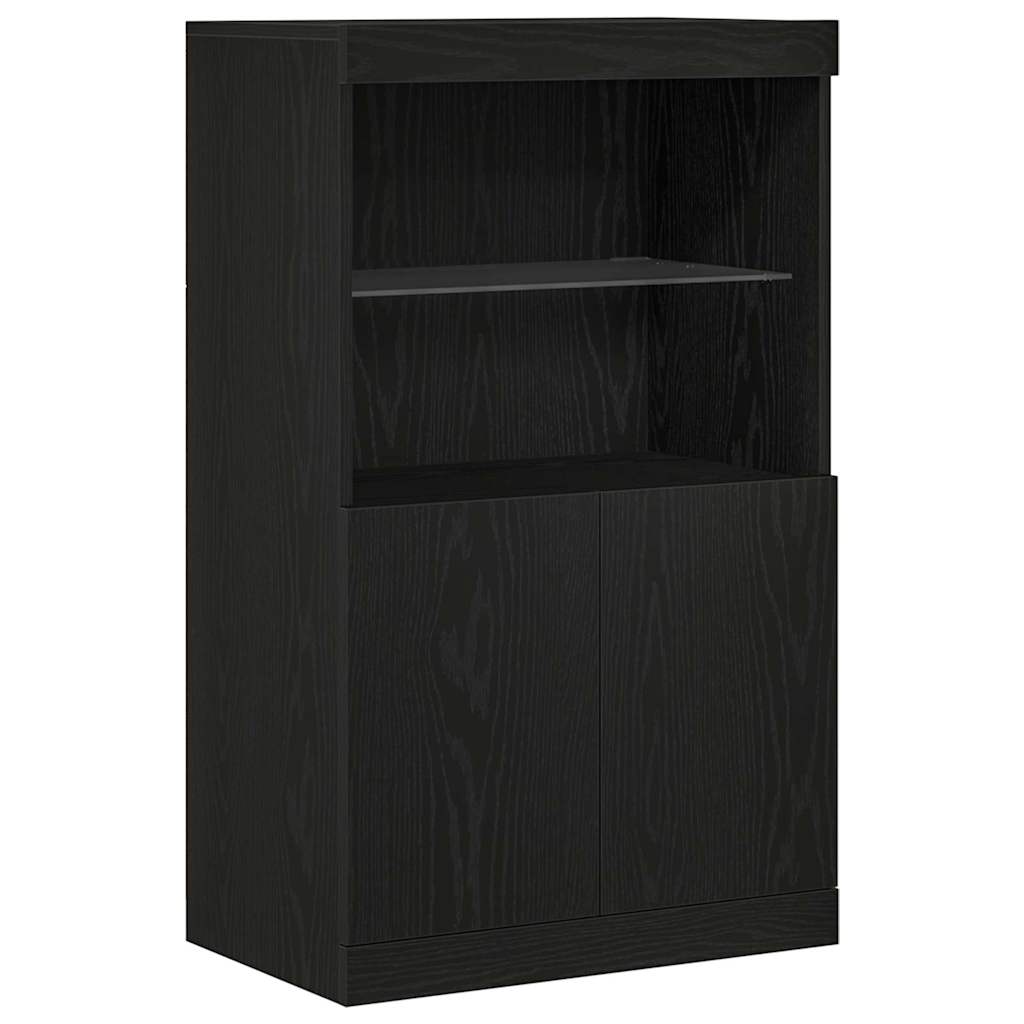 Madia LED Nero 60 x 37 x 100 cm Legno multistrato