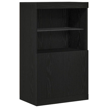 Madia LED Nero 60 x 37 x 100 cm Legno multistrato