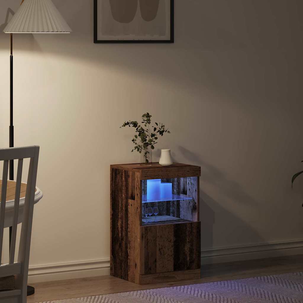 Madia LED Legno vecchio 41 x 37 x 67 cm Legno multistrato