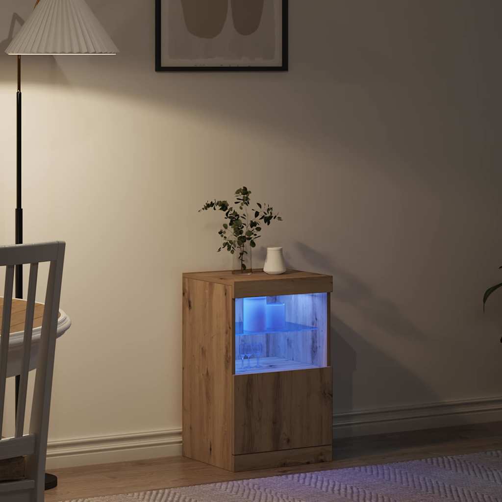 Madia LED Rovere artigianale 41 x 37 x 67 cm Legno multistrato