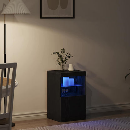 Madia LED Rovere Nero 41 x 37 x 67 cm Legno multistrato