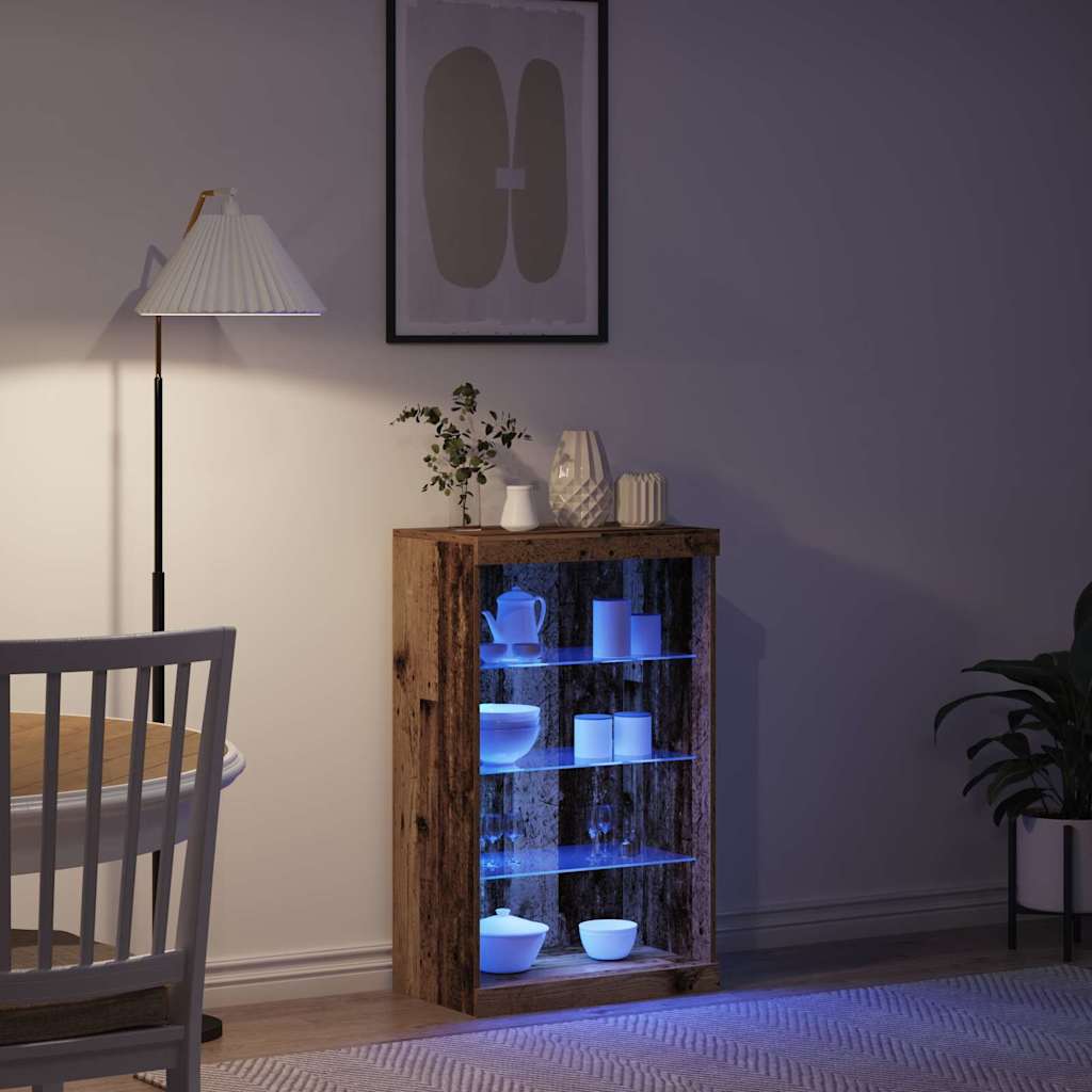 Madia LED Legno vecchio 60,5 x 37 x 100 cm Legno multistrato