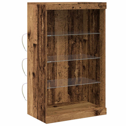 Madia LED Legno vecchio 60,5 x 37 x 100 cm Legno multistrato
