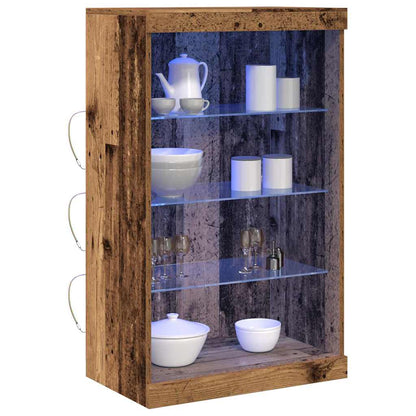 Madia LED Legno vecchio 60,5 x 37 x 100 cm Legno multistrato