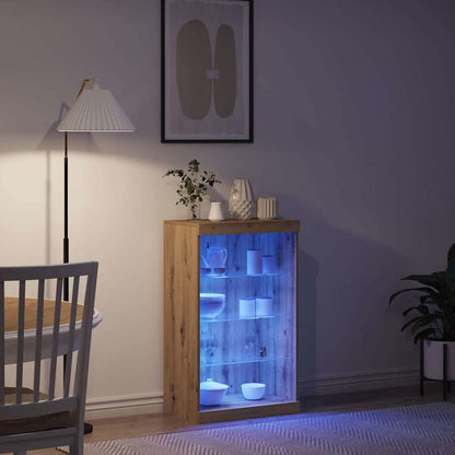 Madia LED Rovere artigianale 60,5 x 37 x 100 cm