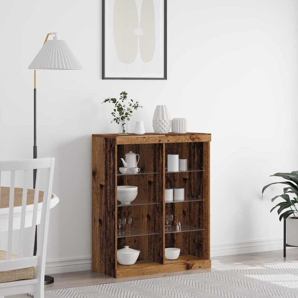Madia LED Legno vecchio 41 x 37 x 100 cm Legno multistrato