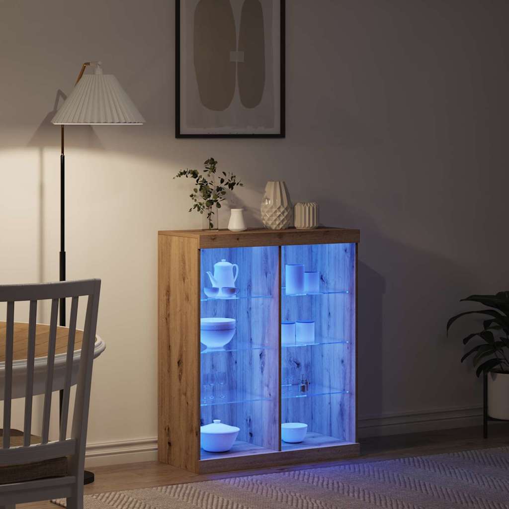 Madia LED Rovere artigianale 41 x 37 x 100 cm Legno multistrato