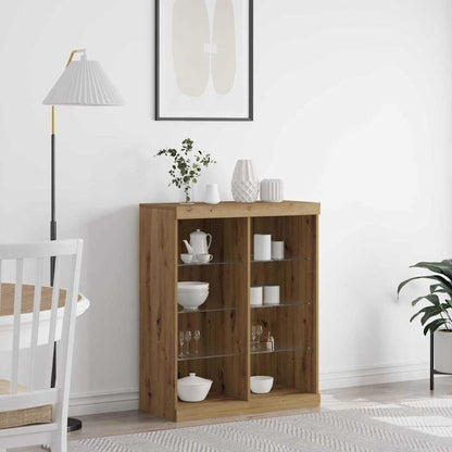 Madia LED Rovere artigianale 41 x 37 x 100 cm Legno multistrato