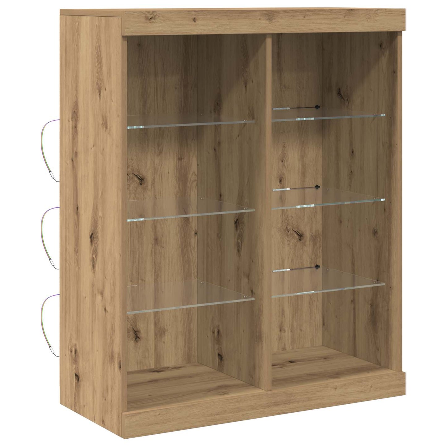 Madia LED Rovere artigianale 41 x 37 x 100 cm Legno multistrato