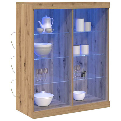 Madia LED Rovere artigianale 41 x 37 x 100 cm Legno multistrato