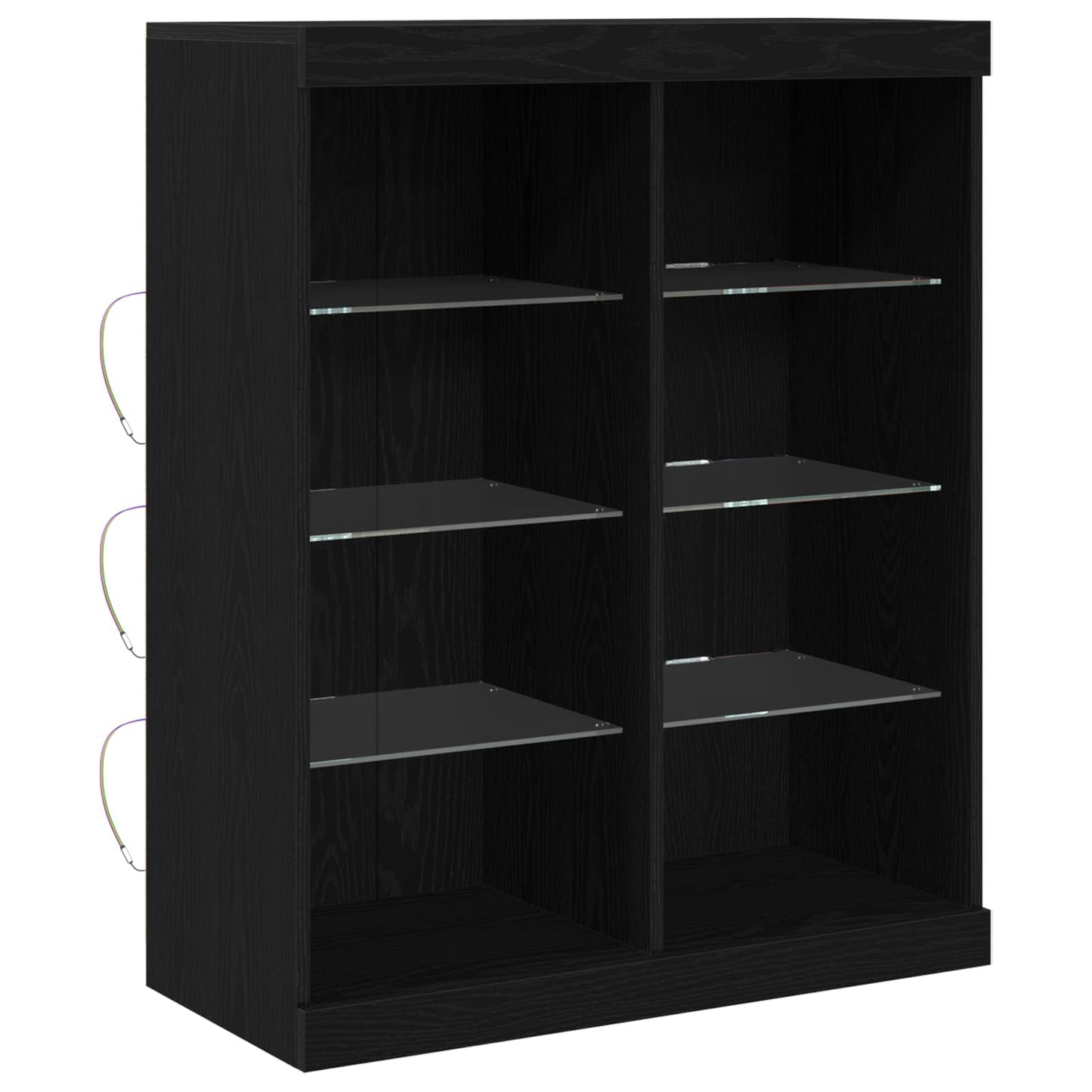 Madia LED Rovere Nero 41 x 37 x 100 cm Legno multistrato