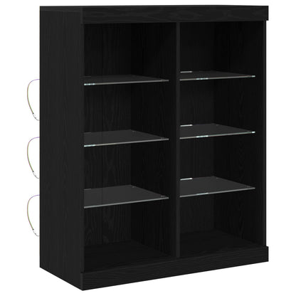 Madia LED Rovere Nero 41 x 37 x 100 cm Legno multistrato