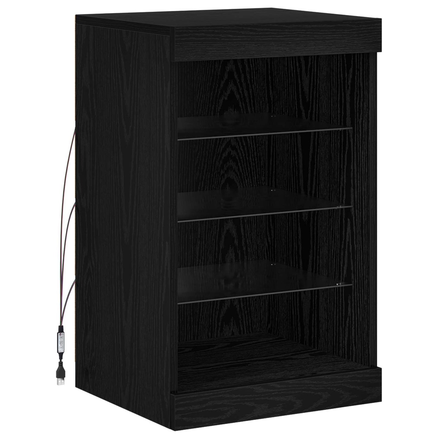 Madia LED Rovere Nero 41 x 37 x 67 cm Legno multistrato