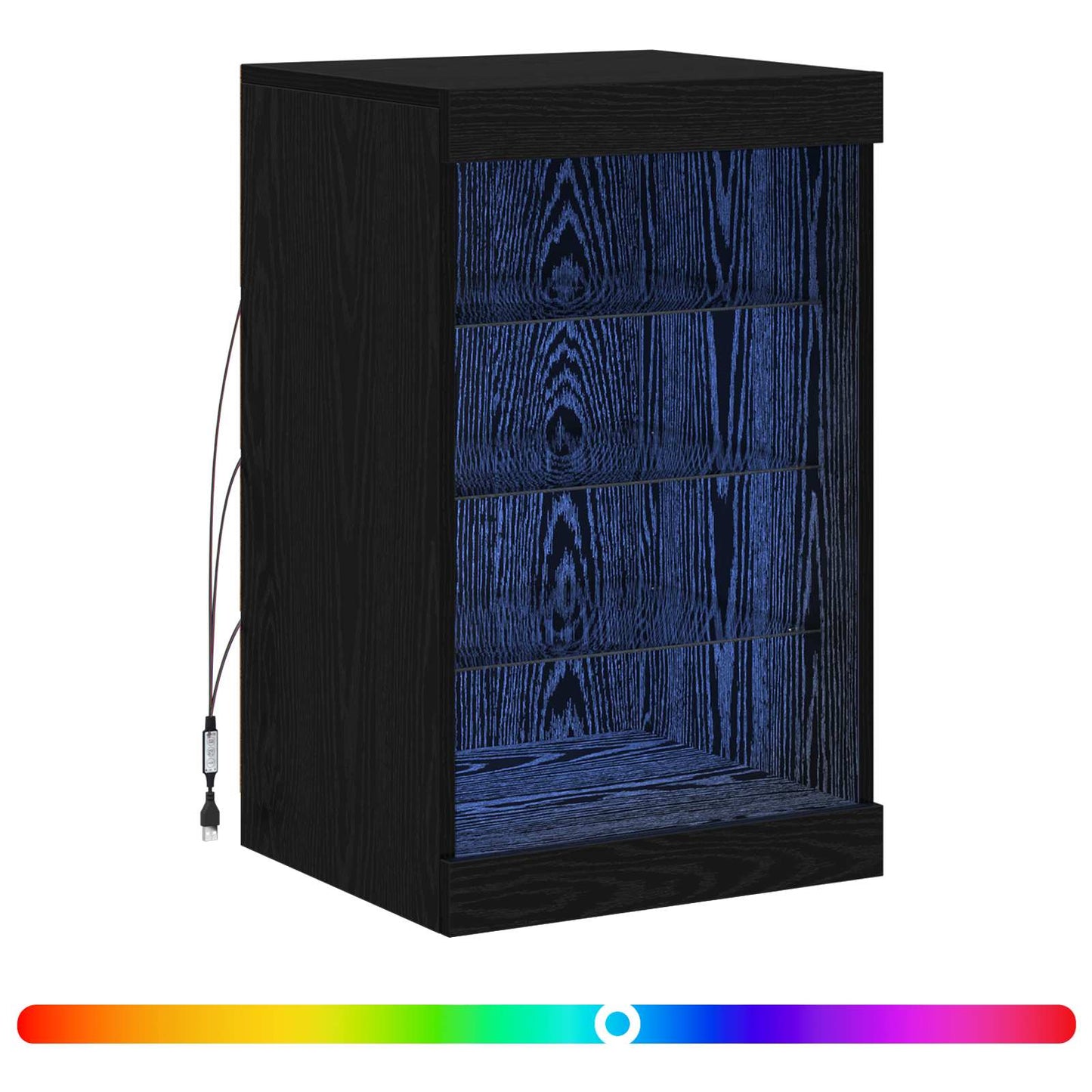Madia LED Rovere Nero 41 x 37 x 67 cm Legno multistrato