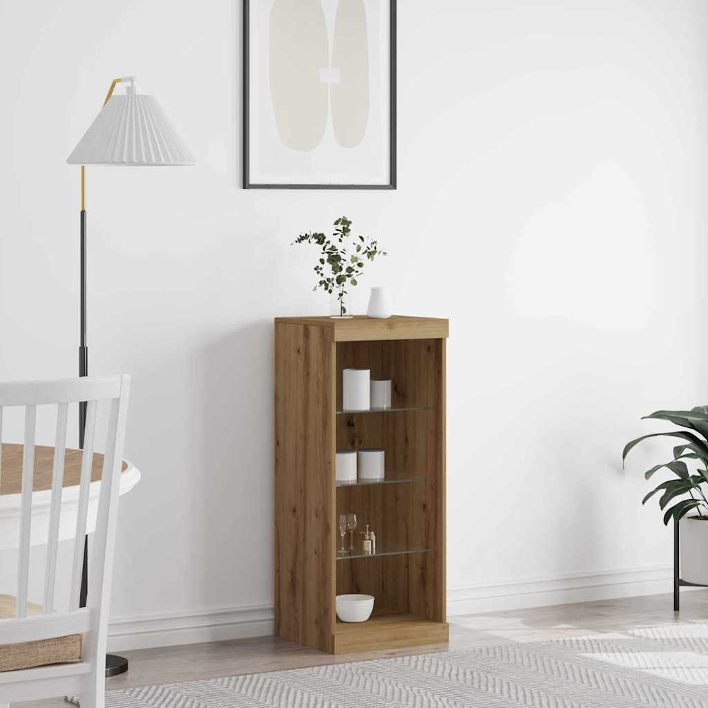 Madia LED Rovere artigianale 41 x 37 x 100 cm Legno multistrato