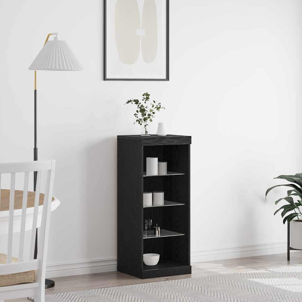 Madia LED Rovere Nero 41 x 37 x 100 cm Legno multistrato